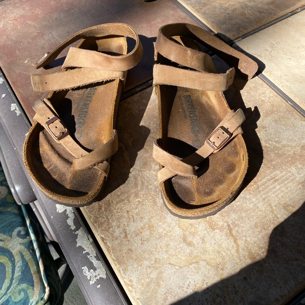 Birkenstock Brown Suede Strappy Sandals